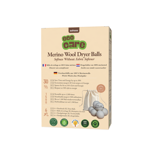 AAHOOS ECOCARE XL Merino Wool Dryer Balls - Front Packshot