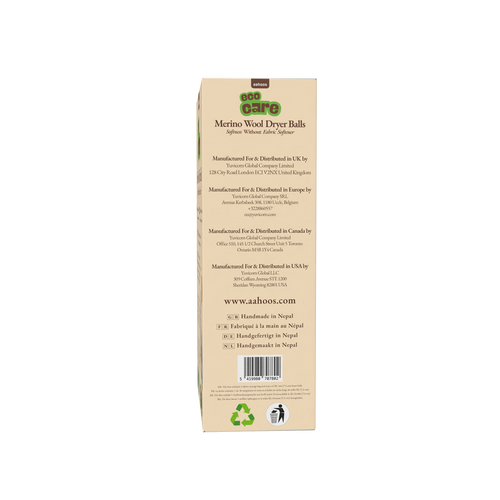 AAHOOS ECOCARE XL Merino Wool Dryer Balls - Back Packshot