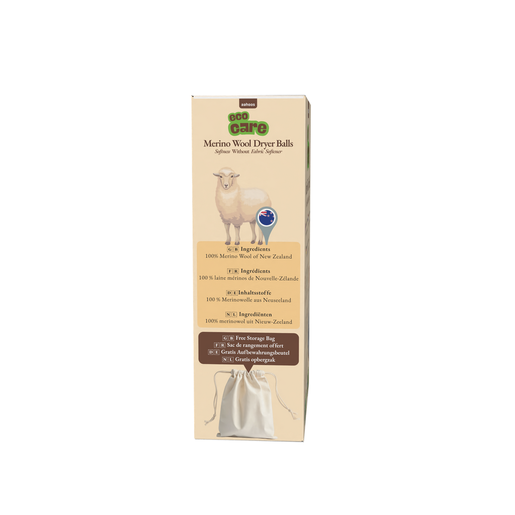 AAHOOS ECOCARE XL Merino Wool Dryer Balls - Side Packshot